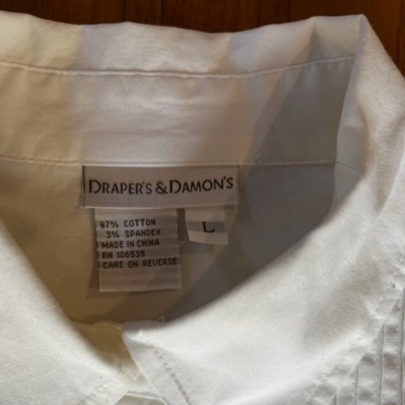 Sharp-looking long-sleeved tuxedo shirt - Picture 3 of 4